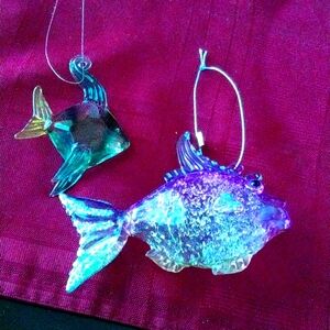 Glass fish CHRISTMAS ornaments.